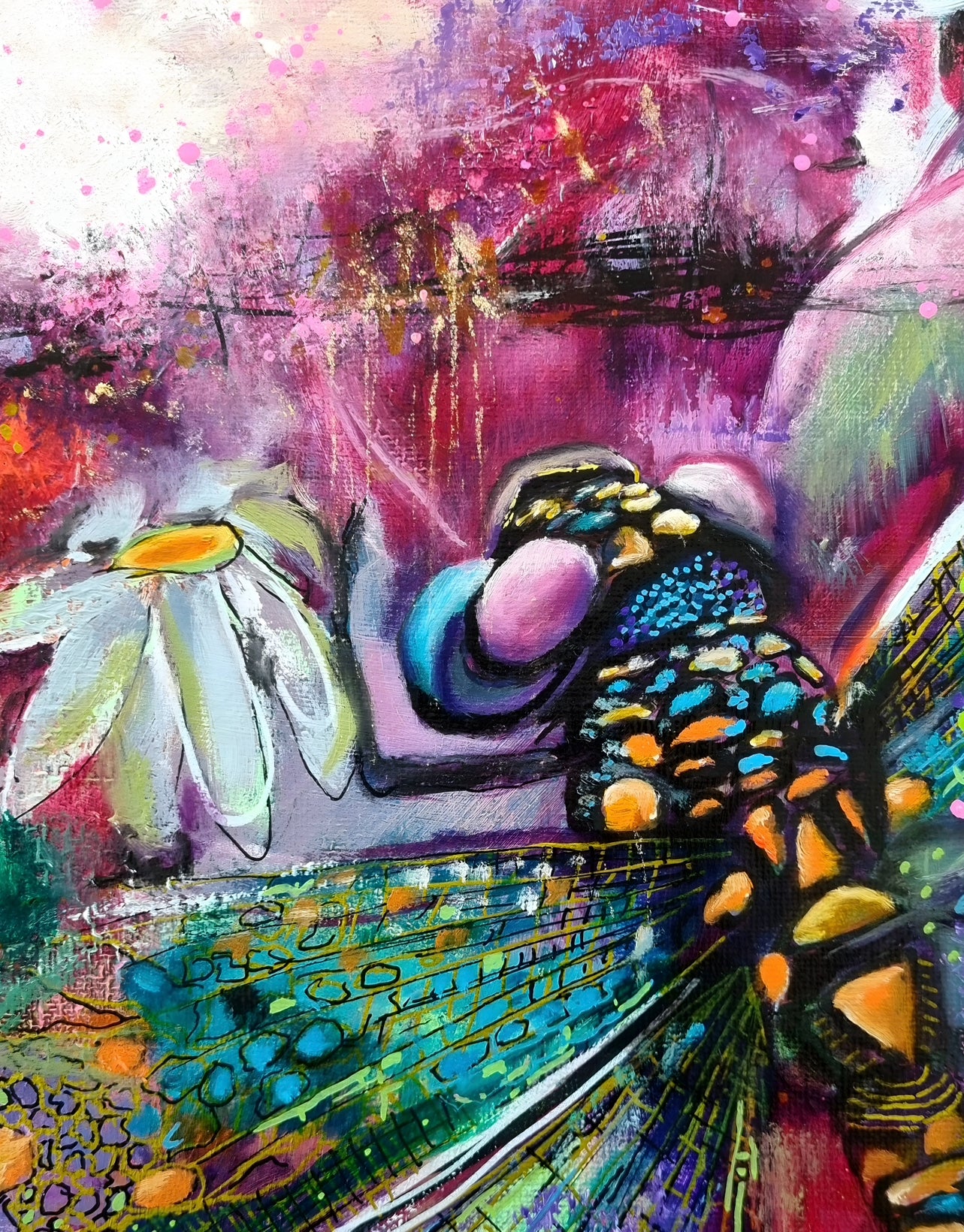 "Vibrance in Flight"- Original Painting by Maryanne Grando- SOLD